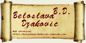 Beloslava Džaković vizit kartica